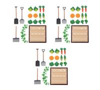 1 Set Realistic Vegetable Field Landscape Model Farm Tool Models Mini modelli