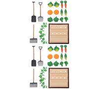 1 Set Realistic Vegetable Field Landscape Model Farm Tool Models Mini modelli