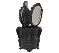 1 Set Reusable Anti Static Mirror and Airbag Comb Set for Daily Use Black