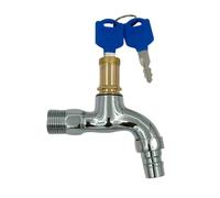 1 Set Rubinetto Antifurto 1/2" Filo Lega Lavello con Chiave Blocco Rubinetto Est