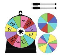 1 Set Ruota Della Fortuna da Tavolo, 15x20 CM Gioco Ruota Personalizzabile con Supporto, Ruota Che Gira Per Premi, Base Antiscivolo e Superficie Cancellabile, per Feste di Gioco, Carnival Gioco