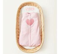 1 set Sacco nanna imbottito per neonati con cuore ricamato, morbido e confortevole, senza maniche, e 1 fascia per la Festa di San Valentino 6-9M,9-12M,12-18M,18-24M,1-3M,3-6MGeometrico,CuoreTessuto