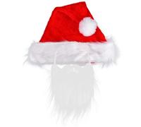 1 Set Santa Beard Santa Dressing up Prop Babbo Natale Cosplay barba e cappello