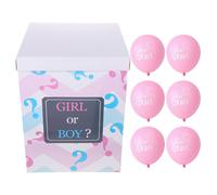 1 Set Scatola di palloncini per rivelare il genere con palloncini di coriandoli