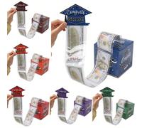 1 Set Scatola portasoldi per laurea con 30 sacchetti in OPP e colla, scatola regalo per contanti in blu/verde/viola/arancione/rosso/rosso scuro, scatola tiratrice di denaro per congratulazioni laureat