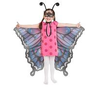 1 Set Scialle Fibbie Per Le Dita Mantello Da Ballo Mascherato Bambino Scialle: Poliestere Maschera Per Gli Occhi: Pizzo Fascia: Plastica Costume Tre Pezzi Fata