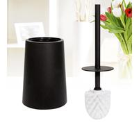 1 set scopino WC in plastica per WC, spazzolino per pulizia con supporto base