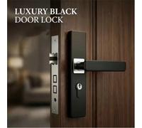 1 Set Serratura per porta in metallo con corpo serratura e cilindro o 2 maniglie, 3 chiavi, adatto per porte di camera da letto e stanze interne, maniglia dal design elegante, corpo serratura silenzio