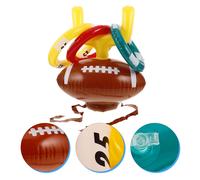 1 Set Set da gioco gonfiabile per lancio di anelli da calcio Set di pali per