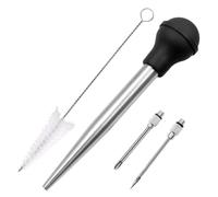 1 Set Siringa Baster per Tacchino in Acciaio Inossidabile con Testa della Pompa in Silicone Include Aghi Rimovibili e Sp