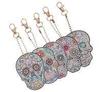 1 Set Skull Full Art Painting 5d DIY Halloween Skull Portachiavi