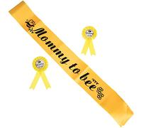 1 Set Spallacci con Stemma Dell'ape Corsetto per Baby Shower Distintivo Giallo Cintura per Abito Premaman Gialla della Mamma Stoffa Cintura Cerimoniale Bambino Trucco