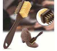1 Set Spazzola per scarpe in tessuto, Kit 2-in-1 Spazzola e Gomma per Scamosciato/Pelle, Adatto per la pulizia di scarpe domestiche nero,colore casuale,in bianco e nero,Colore casuale 3 pezzi,2 pezzi 