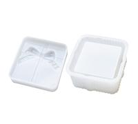 1 Set Stampo per scatola regalo a forma quadrata Stampo in silicone con fiocco