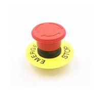 1 set STOP 1NC 1NO Pulsante di arresto di emergenza, copertura protettiva, interruttore che impedisce il funzionamento errato, giallo 22 mm Controls Switches