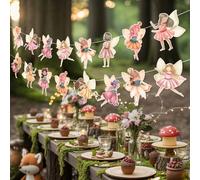 1 set Striscione appeso da fata, Striscione per festa di nascità in carta, Decorazioni per feste di compleanno a tema fata, Decorazioni per gender reveal, Decorazioni per il 1° compleanno di una bambi