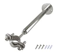 1 set Supporti per tubi per montaggio a soffitto per montaggio a parete in acciaio inossidabile 304, fascette per tubi con morsetto per tubo diametro esterno 48-51mm, altezza 210-300mm