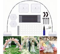 1 Set Supporto per Arco di Palloncini da Terra, Comprende Supporto per Arco di Palloncini Regolabile, Base Gonfiabile, Clip per Palloncini e Strisce per Palloncini, Adatto per Decorazioni di Compleann