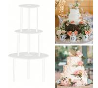 1 Set Supporto per torta a più strati, 4/6/8/10/12 pollici, distanziatori trasparenti per torte, supporto per torta sospeso a più livelli, accessori per decorazione torte, adatto per torte da matrimon