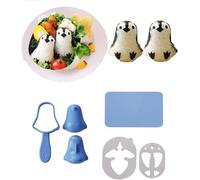 1 SET Sushi Nori Rice Mold Punch Pad Bento Tool Penguin Sushi Maker Sandwich Rice Ball Molds Sushi Mould Bento Maker Cooking Tool.
