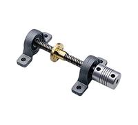 1 set T8 in miniatura con movimento lineare tavolo scorrevole accoppiamento a vite flangia dado cuscinetto binario di guida del sedile(Vertical,250MM-8 8MM)