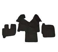 1 set tappetini antiscivolo per camion nero/rosso in ecopelle per Iveco Stral...