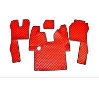 1 Set Tappetini in Ecopelle Rosso + Coprimotore per Scania R Manual 2014/16 LHD