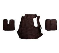 1 set tappetini nero/rosso rivestimenti in ecopelle per Man TGA 2000-2010 Wid...