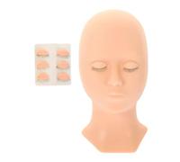 1 Set Testa di manichino in silicone Professionale Allenatore for estensione ciglia Pratica trucco che mostra stampo rimovibile palpebra per Extension Ciglia