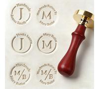 1 Set Timbro in argilla personalizzato da 3 cm - Personalizza con il tuo design, crea impronte uniche nell'argilla, marchio del vasaio 3 cmLega di rame