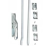 1 Set Torriegel KeyMet 2140 mm Chiusura Porta Staffe Stangen In Acciaio Argento
