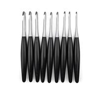 1 Set Uncinetto 3.5mm-8.0mm Crochet Ago Manico in Legno Ferro da Maglia Accessori Artigianali per Le Donne Set di Ganci Ergonomico Manico In Legno Lavoro A Maglia