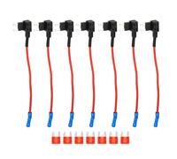 1 Set Universale 7pz Auto Fusibile Tappo 12V con 7pz 10A per Mini ATM Fusibile