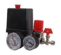 1 Set Valvola Pressostato Compressore Con Manometro 1/4\" 90-120 PSI