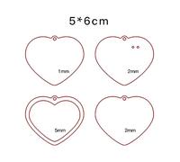 1 Set Vari Stili Day Love Claychain Acrilico Ornamenti In Bianco Romanzo Dono Carino Fogli Portachiavi Per Cuore Vari Stili Fogli Acrilici