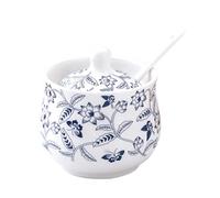 1 Set Vaso in ceramica con coperchio Cucchiaio Pentola for condimenti Scatola for Contenitori Ciotola for zucchero Contenitore for sale e pepe for la cucina di casa for tavolo da pranzo