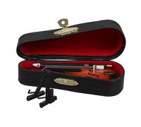 1 Set Violino Decorativo Miniatura Realistico da Scrivania per Ufficio e Casa con Casse e Archetto per Compleanni e Cerimonie