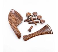 1 set violino viola violoncello Snakewood Letterwood parti cordiera picchetti puntali mentoniera accessori per violino (Color : 4-4 violin)