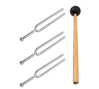 1 Set Yootones Standard A 440Hz Tuning Fork Tuner Strumento di tono Strumenti musicali e martello in silicone compatibile con dispositivo di sintonizzazione per chitarra violino