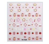 1 Sheet Valentine's Day Nails Stickers For Manicure Decoration With Cartoon Lips Festival Patterns For Women Girls Adhesive Nail Art