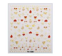 1 Sheet Valentine's Day Nails Stickers For Manicure Decoration With Cartoon Lips Festival Patterns For Women Girls Adhesive Nail Art