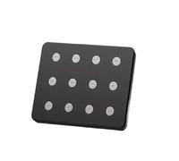 1 soffione doccia a pressione for bagno, placcatura argentata/quadrato nero, getto fisso giornaliero, compatibile per(Black)