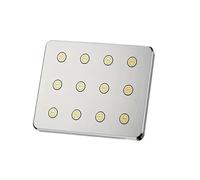 1 soffione doccia a pressione for bagno, placcatura argentata/quadrato nero, getto fisso giornaliero, compatibile per(Chrome)