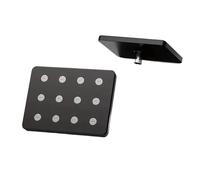 1 soffione doccia ad alta pressione for bagno, placcato argento/soffione doccia quadrato nero(Top Black Shower)