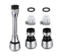 1 Soffione Doccia Lungo E 2 Soffioni Doccia Corti, Con 2 Adattatori, Ugello Rubinetto Antispruzzo, Doccetta Rubinetto Girevole, Aeratore Rubinetto