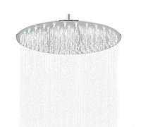 1 soffione doccia rotondo, soffione doccia a pioggia in acciaio inox, regolabile a 360°, impermeabile, soffione doccia (8 pollici)