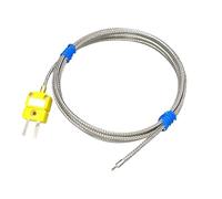 1 sonda di superficie termocoppia tipo K a film sottile, sensore ad alta temperatura da 1000 °C, montaggio a vite, filo intrecciato in acciaio inossidabile(K-Thin-3m)