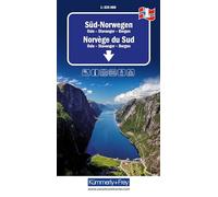 1 Southern Norway Road Map: Mit Oslo, Stavanger, Bergen inkl. Reiseinformationen