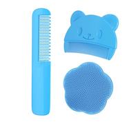 1 spazzola da bagno, 1 pettine per rimuovere il tartaro fetale, 1 pettine da massaggio, set da bagno per bambini, spazzola per la pulizia disincrostante, spazzola per doccia in silicone, adatta per il