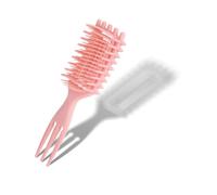 1 spazzola for capelli ricci bagnati Per Donne e Uomini | Districante for ricci definito, for asciugare con il phon, manico a tridente for ridurre la trazione dei capelli(Pink)